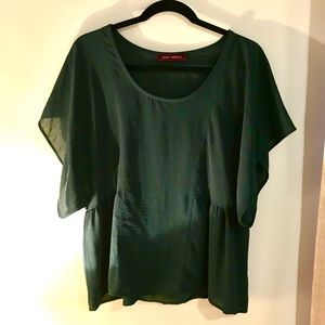 Emerald flowy top